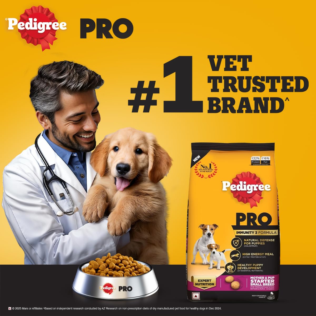 Pedigree PRO Mother & Puppy Starter(3 to 12 Weeks) Small Breed Dog Dry Food