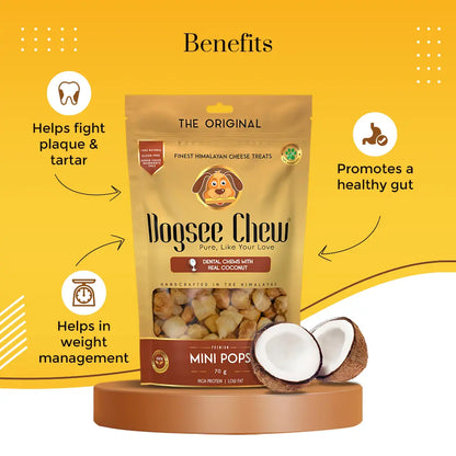 Dogsee Chew Coconut Mini Pops Dog Treats