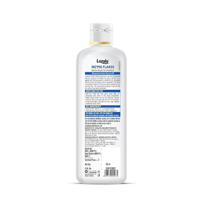 Lozalo Botanical No'mo Flakes Anti Dandruff Pet Shampoo, Anti Dandruff Shampoo for Dogs & Cats of All Breeds,Natural Shampoo with Cucumber & Aloe Vera Extract, Paraben Free