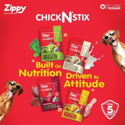 Zippy Chicken Stix Dog Treats for Dog, Chicken Flavor 100g