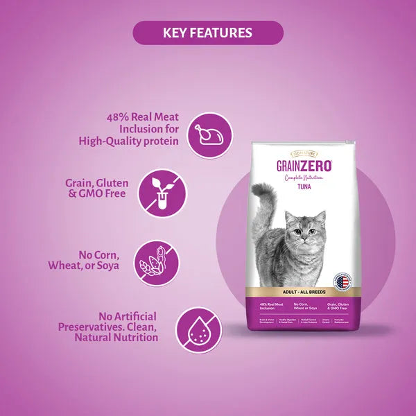 Signature Grain Zero Tuna Adult All Breed Adult Cat Dry Food 1.2kg