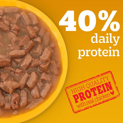 Pedigree Adult Wet Dog Food, Chicken & Liver Chunks in Gravy, 130 g