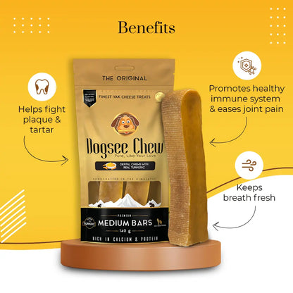 Dogsee Chew 100% Natural Yak Milk Bars Medium Breed Dog Treats