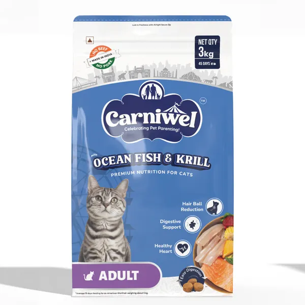 Carniwel Ocean Fish and Krill For Adult Cat Dry Food