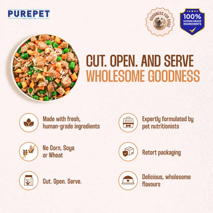 Purepet Chicken and Pumpkin Biryani Fresh Food for Dogs