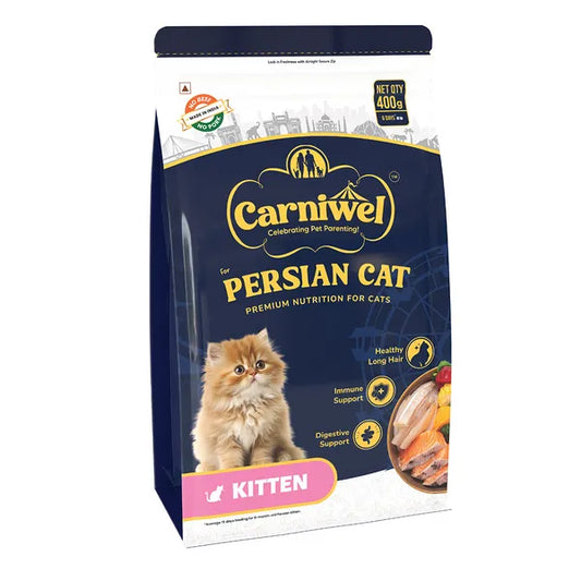 Carniwel Natural Nutrition for Skin, Digestion & Hairball Control Persian Kitten Cat Dry Food