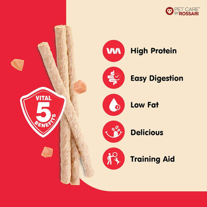 Zippy Chicken Stix Dog Treats for Dog, Milk Flavor 100g