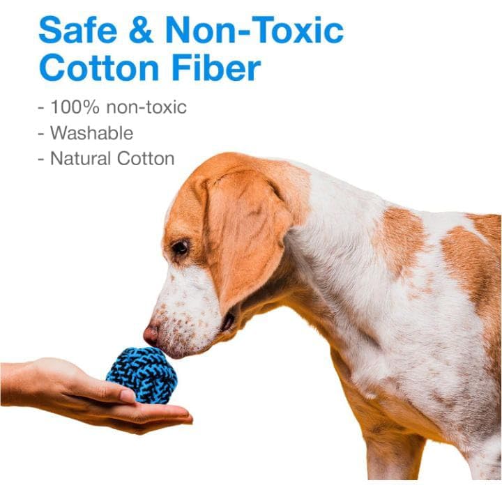 Multicolored Braided Cotton Rope Chew Ball Dog Toy