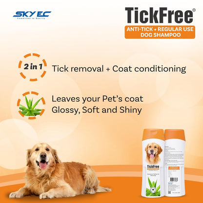 Sky Ec TickFree Anti-Tick Dog Shampoo, 200ml