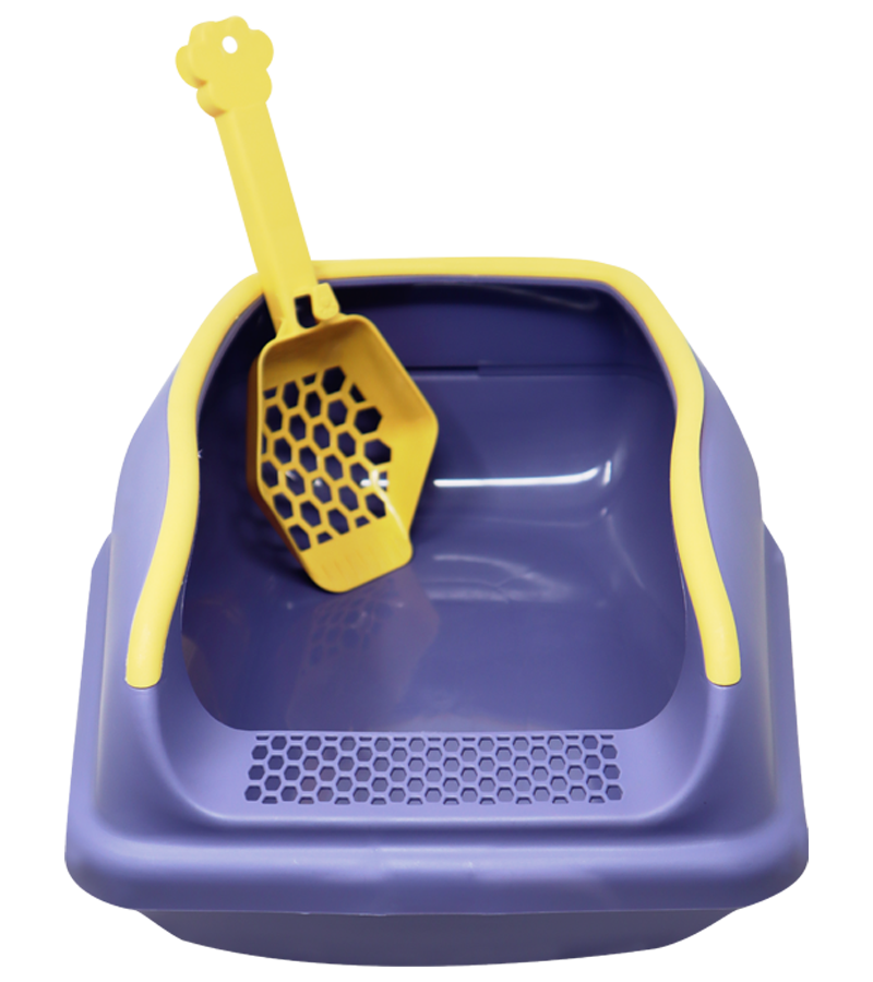 Cat Litter Tray Dual Colour with Scooper (Large)