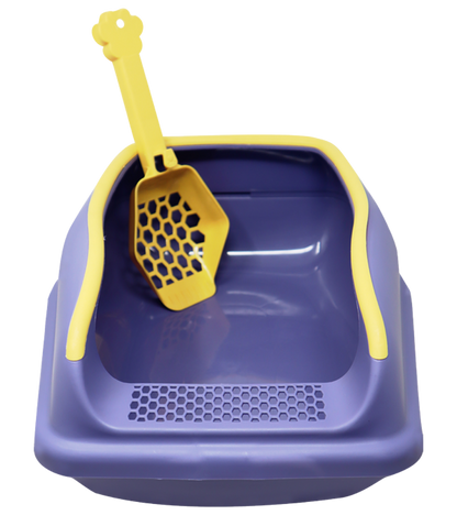 Cat Litter Tray Dual Colour with Scooper (Large)