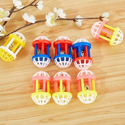 Plastic Rattle Cat Toy with Bell( Pack Of Three)