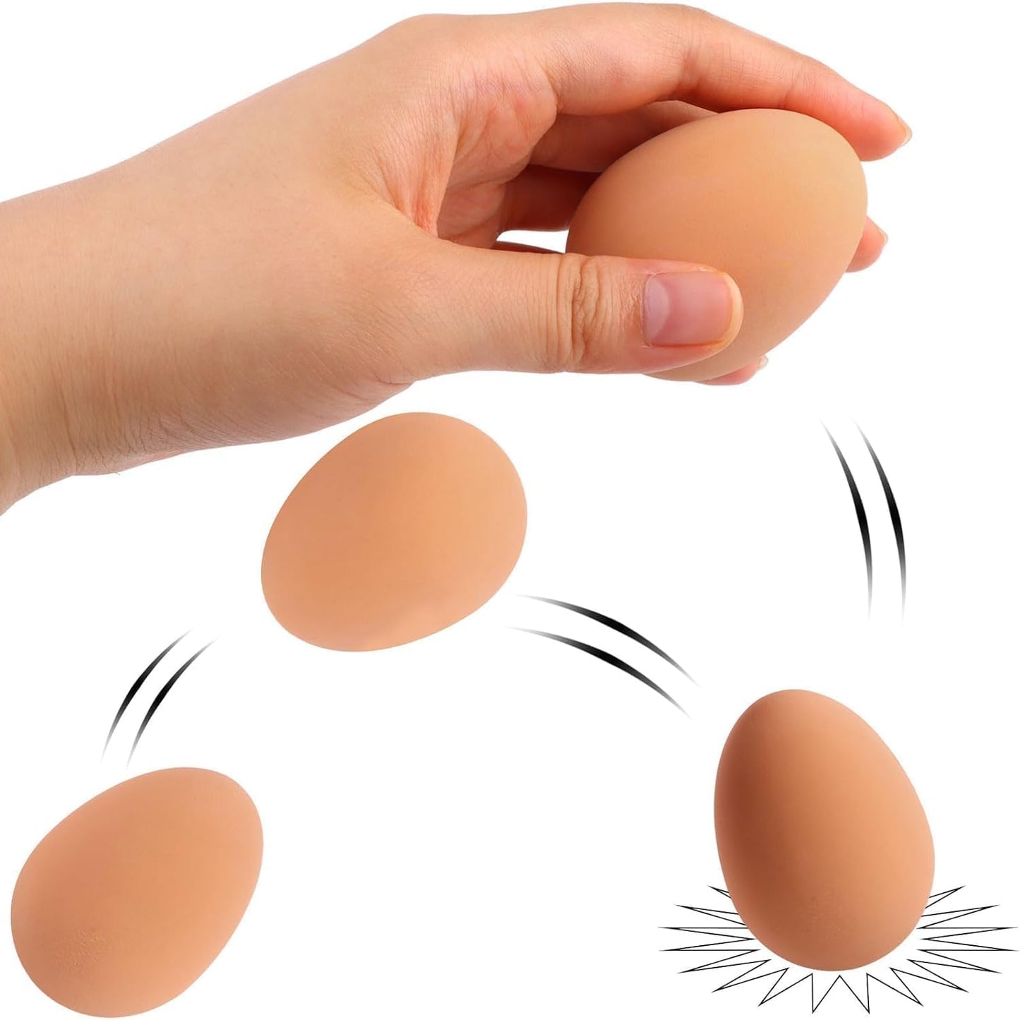 Egg-Shaped Rubber Bouncing Ball Toy for Dogs & Cats