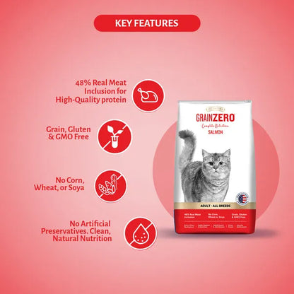 Signature Grain Zero Salmon Adult All Breed Adult Cat Dry Food 1.2kg