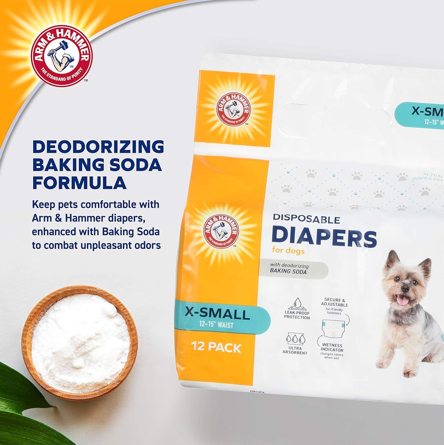 Arm & Hammer Diapers for Female Dogs, Size X-Small
