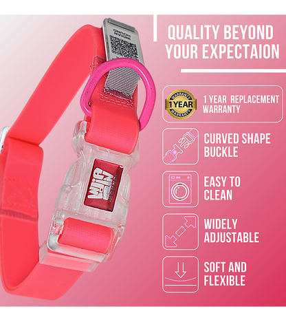 Indian Hound Premium Nylon Dog Collar with Personalized QR Tag