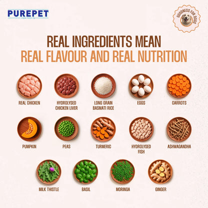 Purepet Chicken and Pumpkin Biryani Fresh Food for Dogs