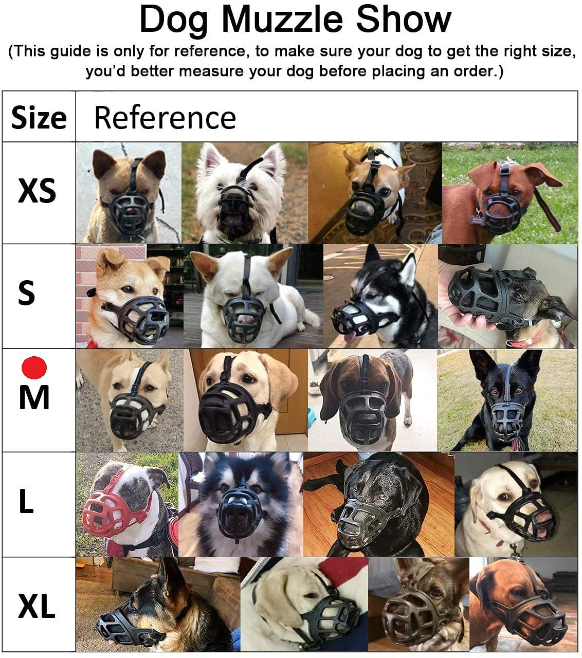 Anti-bite Muzzles with Adjustable Safety Strap Plastic For Dogs