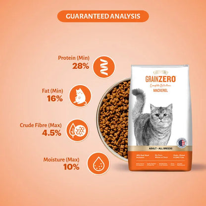 Signature Grain Zero Mackerel Adult All Breed Adult Cat Dry Food 1.2kg
