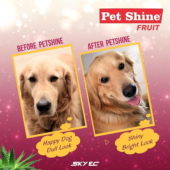 Pet Shine Aloe Vera Dog Shampoo Balanced with Coconut Oil Conditioner for Dogs 200ml Fruit Flavor