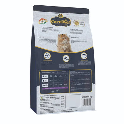 Carniwel Natural Nutrition for Skin, Digestion & Hairball Control Persian Kitten Cat Dry Food