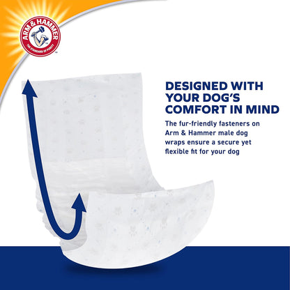 Arm & Hammer Adjustable Male Dog Diapers for Pets, Size-Medium