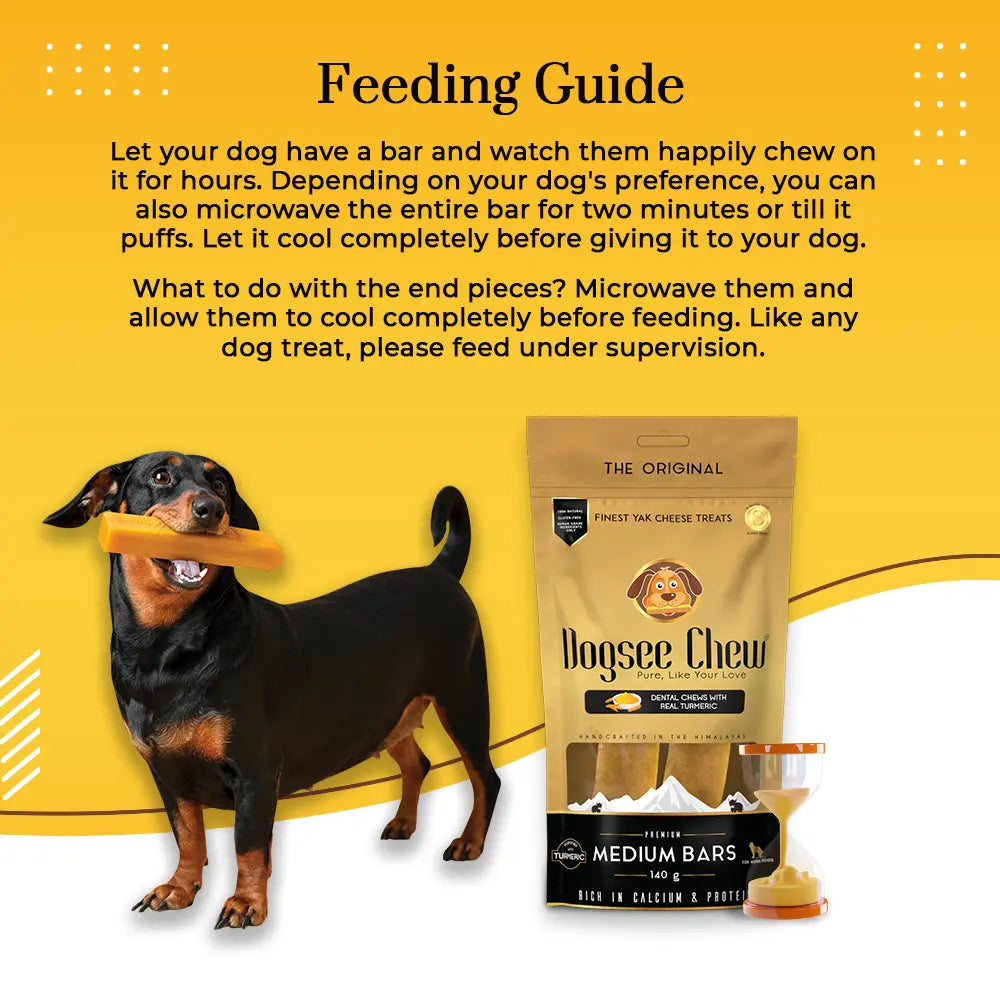 Dogsee Chew 100% Natural Yak Milk Bars Medium Breed Dog Treats