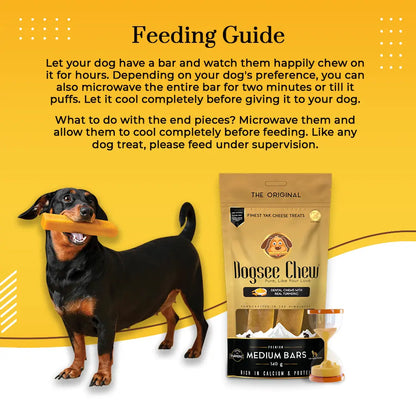 Dogsee Chew 100% Natural Yak Milk Bars Medium Breed Dog Treats
