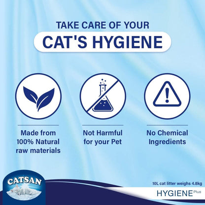 Catsan Hygiene Plus Unscented Non Clumping 100% Natural Cat Litter