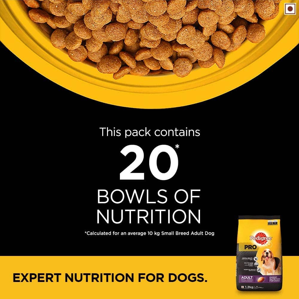Pedigree PRO Dry Food for Small Breed and Dentastix Oral Care Adult Dog Treats Combo