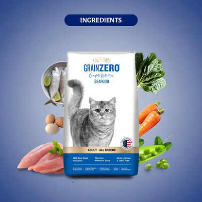 Signature Grain Zero Seafood Adult All Breed Adult Cat Dry Food 1.2kg