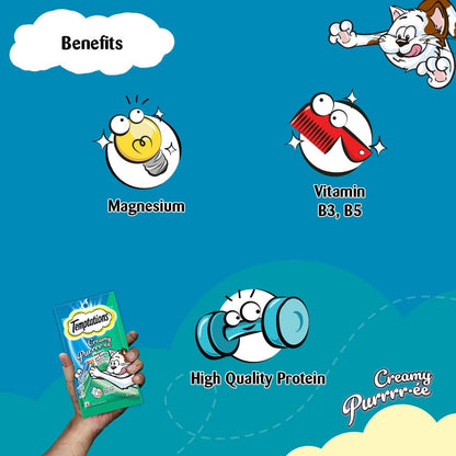 Temptations Creamy Purrrr ee Maguro & Scallop Cat Treats