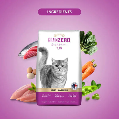 Signature Grain Zero Tuna Adult All Breed Adult Cat Dry Food 1.2kg