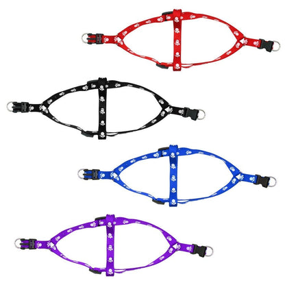 Adjustable Paw Print Harness Leash Set For Puppies And Cats