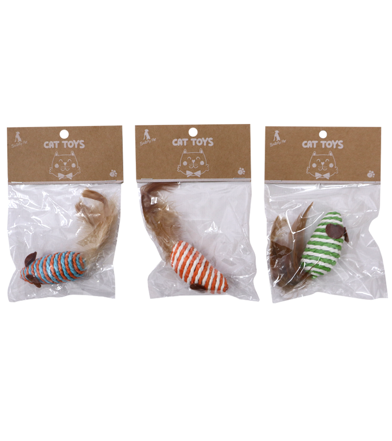 Sisal Toys Rat Multipurpose Interactive Mouse Toy for Cats