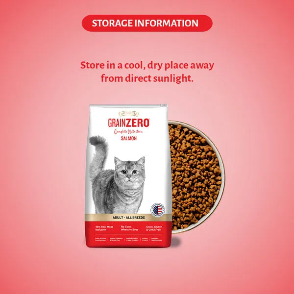 Signature Grain Zero Salmon Adult All Breed Adult Cat Dry Food 1.2kg
