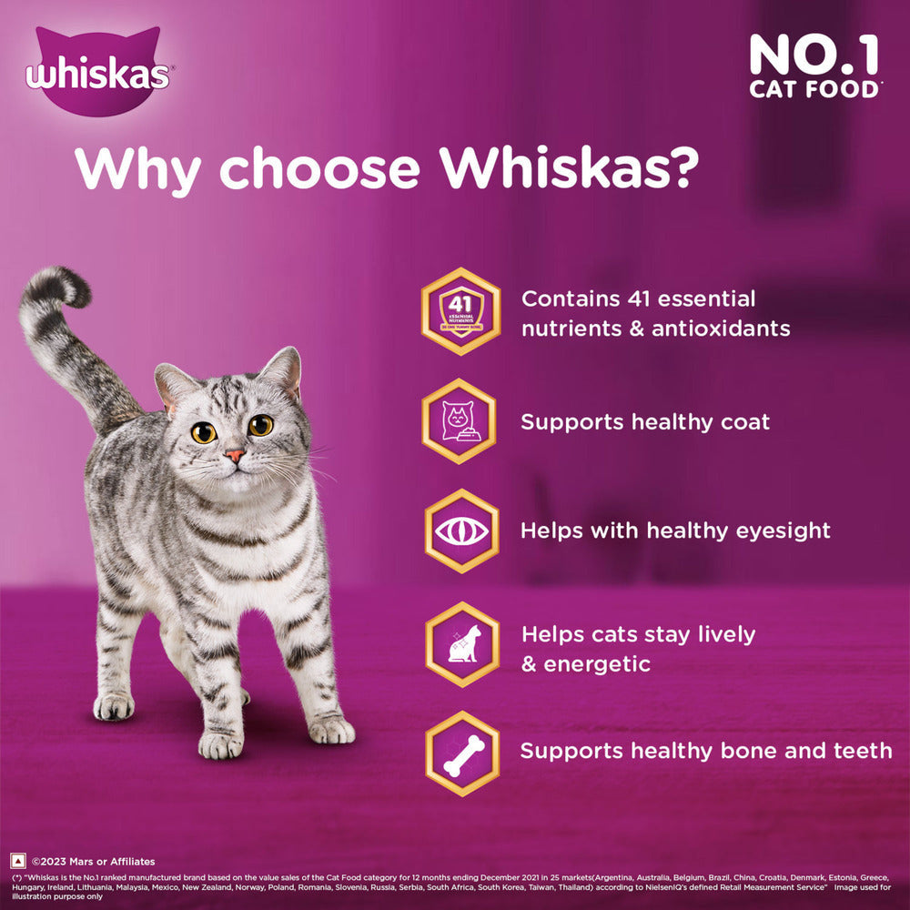 Whiskas Chicken Flavour Cat (Adult 1+) Dry Food