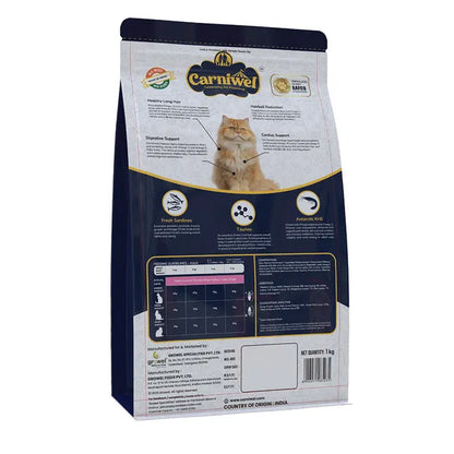Carniwel Natural Nutrition for Skin, Digestion & Hairball Control Persian Adult Cat Dry Food