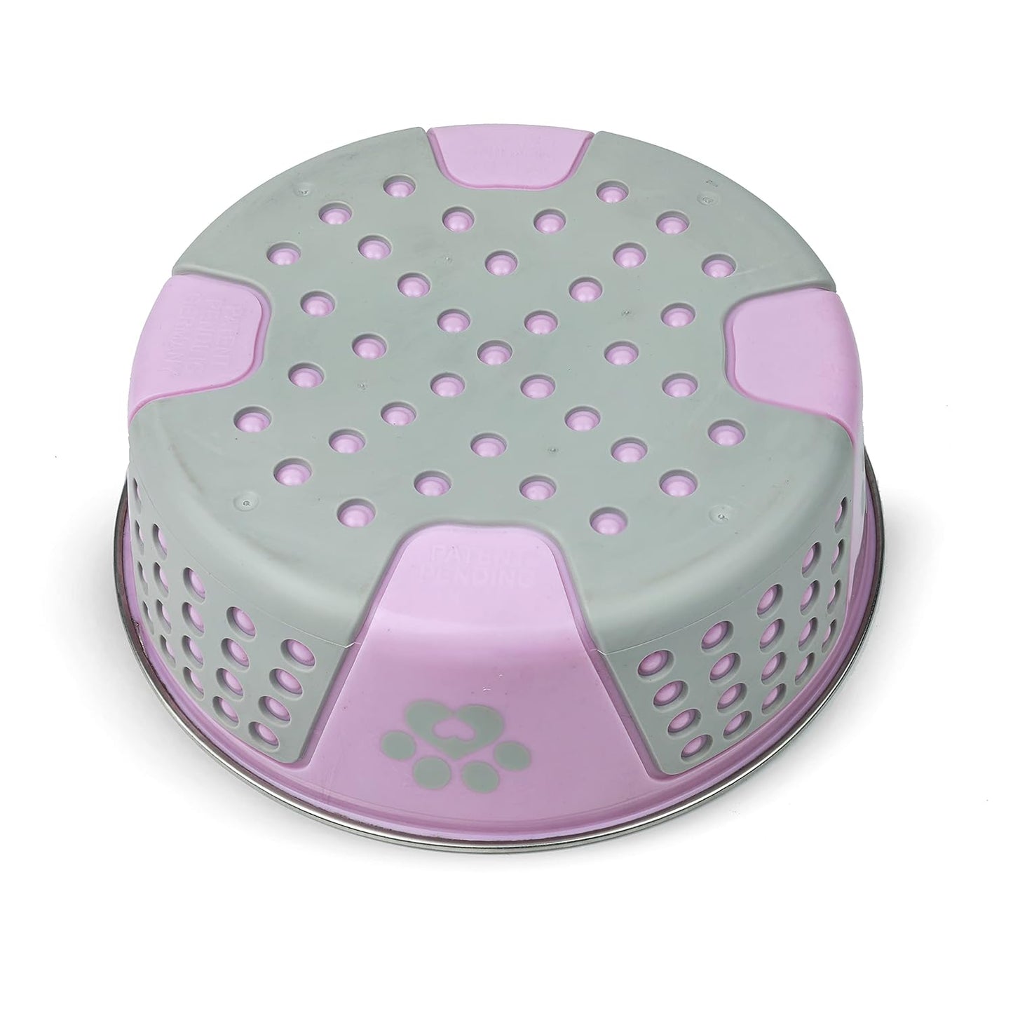 Holy Paws Hermosa Bowl Stainless Steel Paw Print Bowl For Dogs And Cats  (Color May Vary)