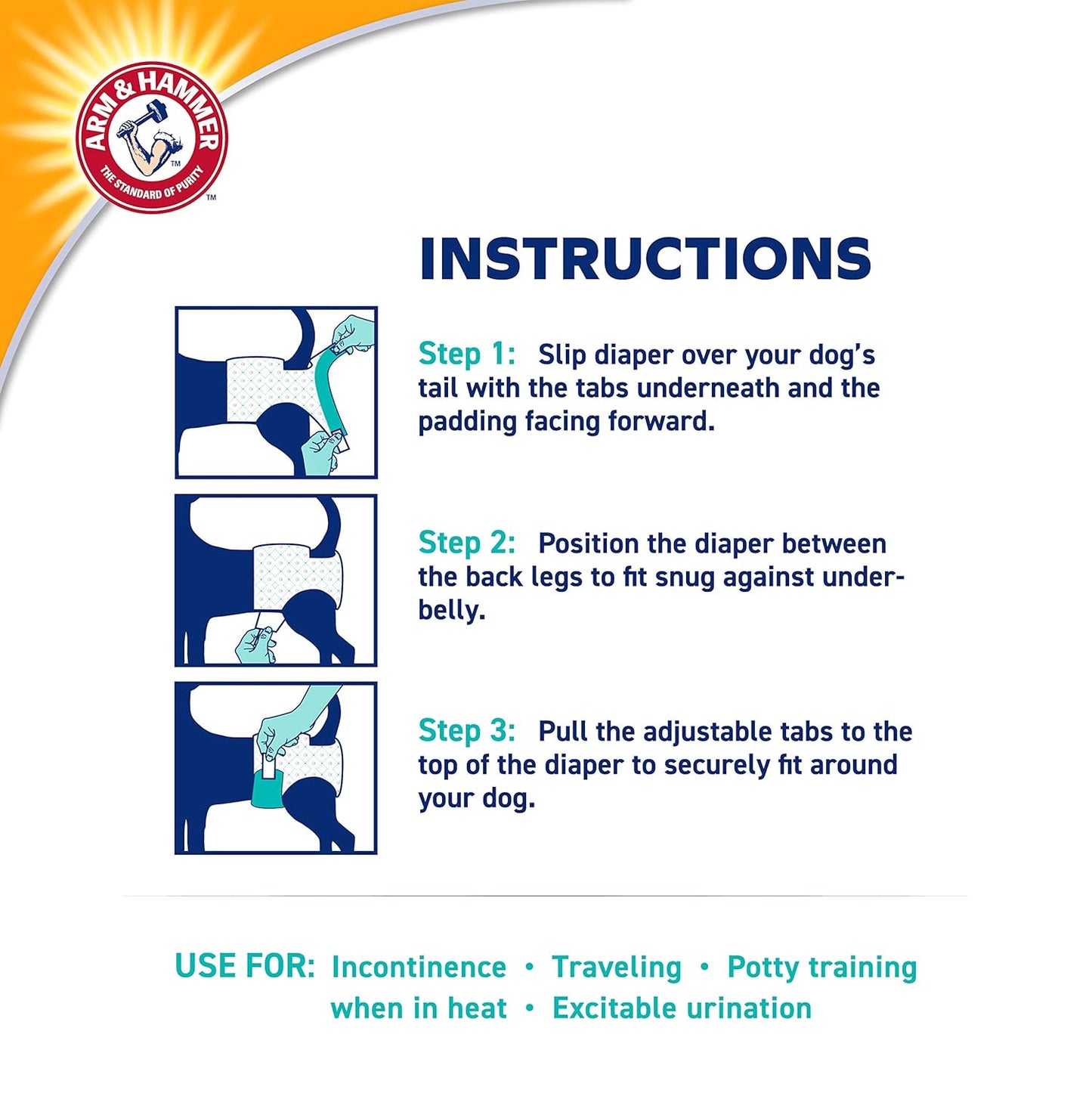 Arm & Hammer Diapers for Female Dogs, Size X-Small