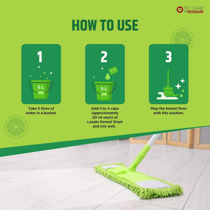 Lozalo Kennel Wash Liquid, Natural Flavor 500ml