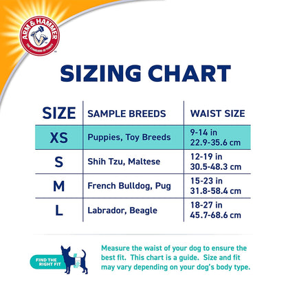 Arm & Hammer Adjustable Male Dog Diapers for Pets, Size-Medium