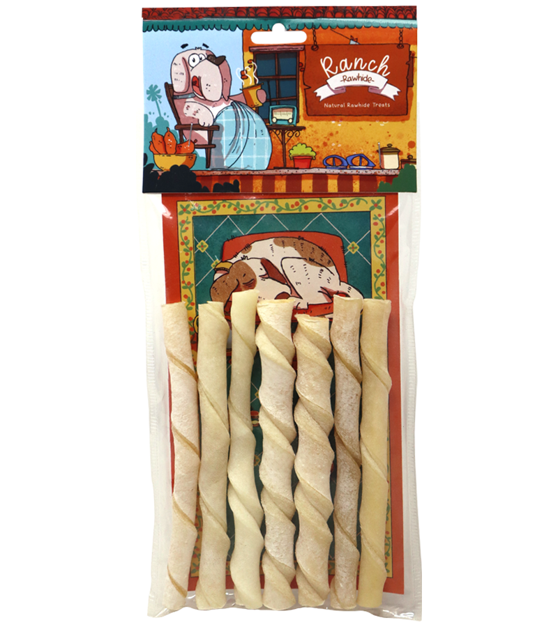 Ranch White Twisted Sticks for Dogs