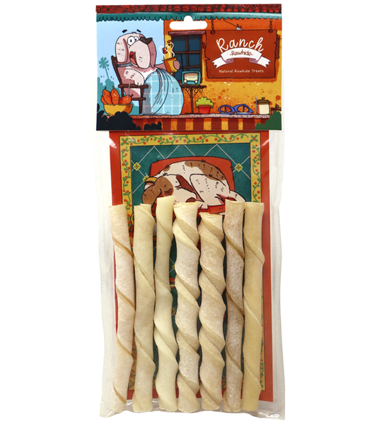 Ranch White Twisted Sticks for Dogs
