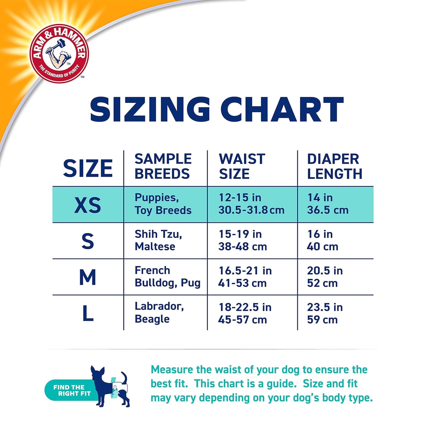 Arm & Hammer Diapers for Female Dogs, Size X-Small