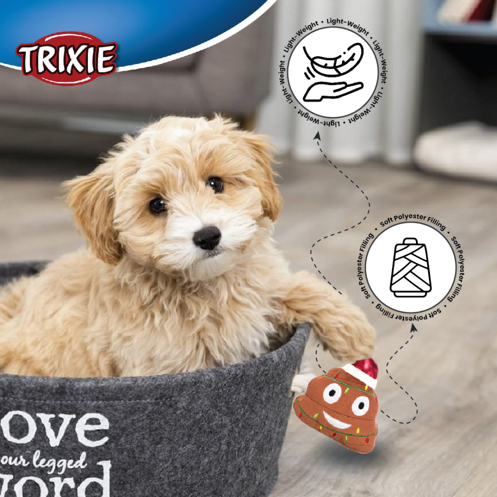 Trixie Xmas Emoticon Plush Toy for Dogs
