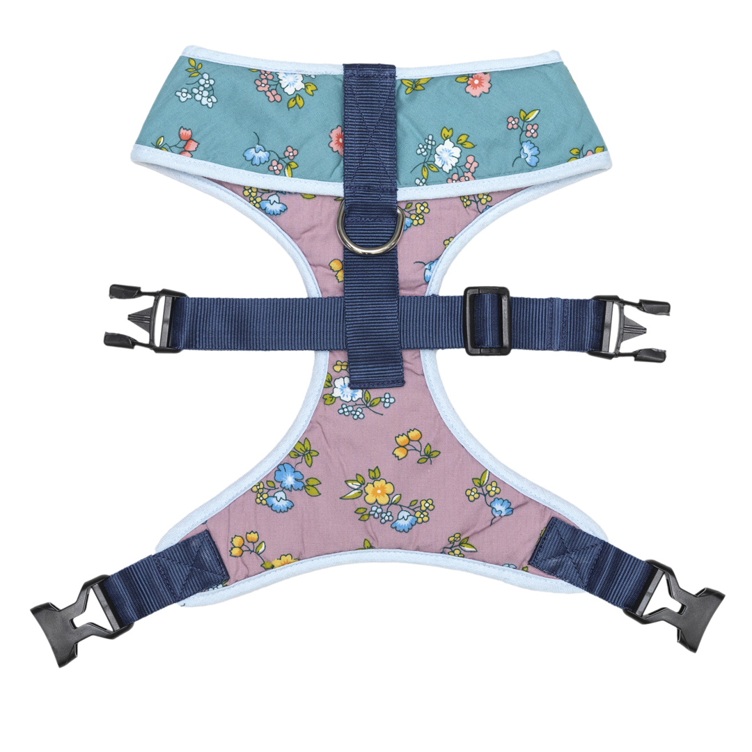 Pet And Parents Dainty Floral Reversible Harness for Dogs