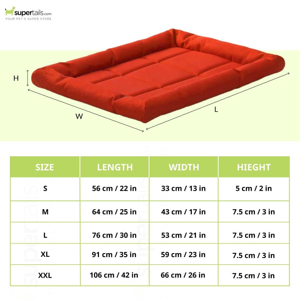 Fluffy's Kozi Pet Rectangular Shaped Bed for Dogs and Cats (Red)