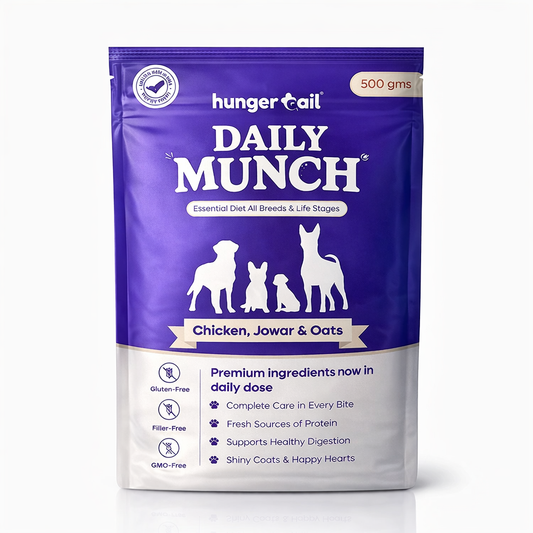Hungertail Daily Munch Dry Dog Food,All Life Stages, Non-GMO, Zero Fillers, Zero Colors, Made in India