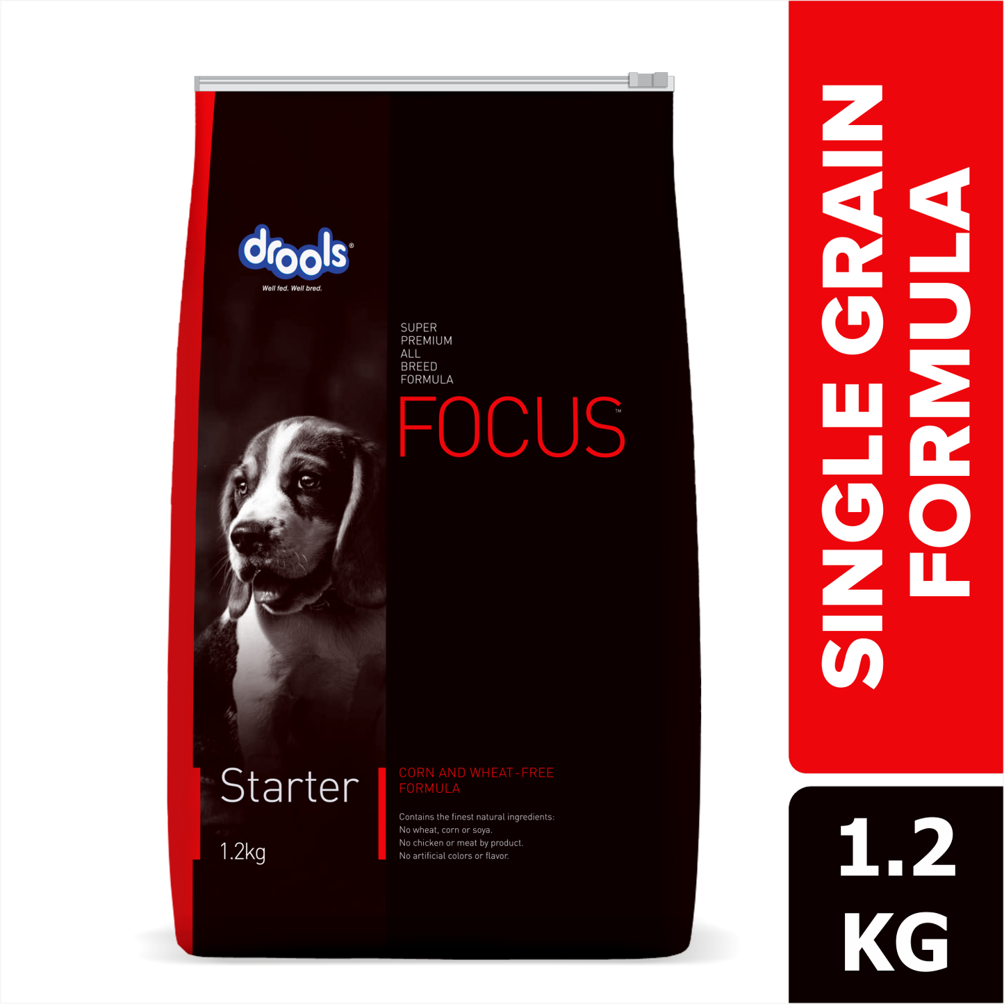 Drools Focus Super Premium Starter Dog Dry Food | Corn & Wheat Free Formula